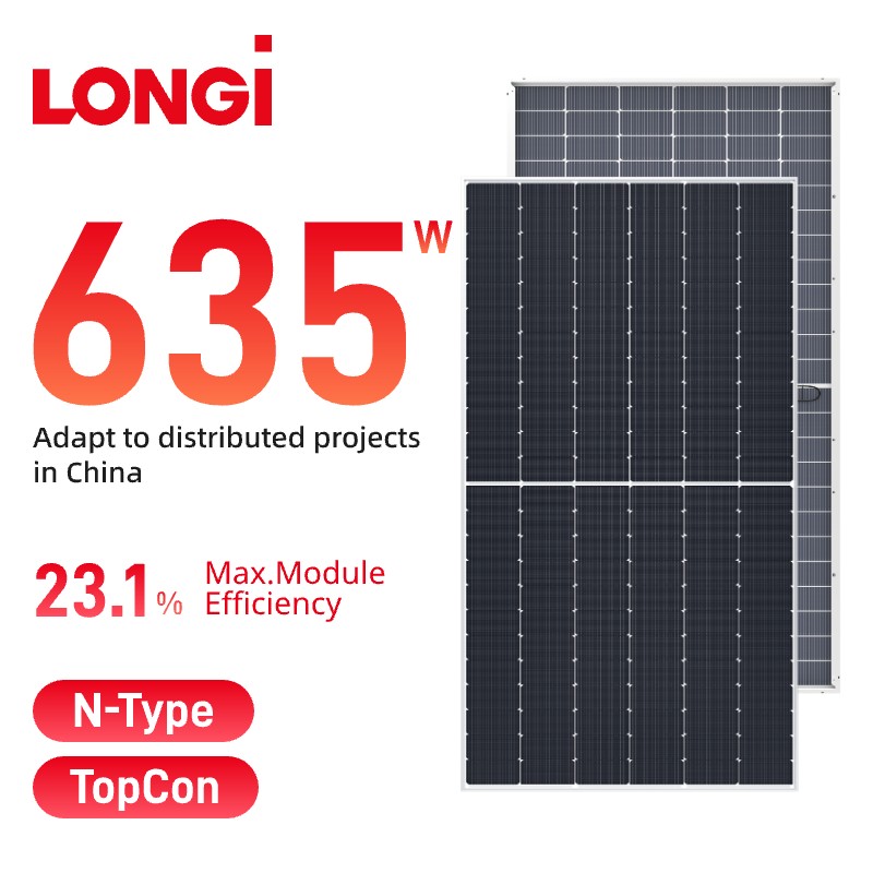 LONGi Hi-MO7 Bifacial 615-645w LR5-78HGD solcellepanel