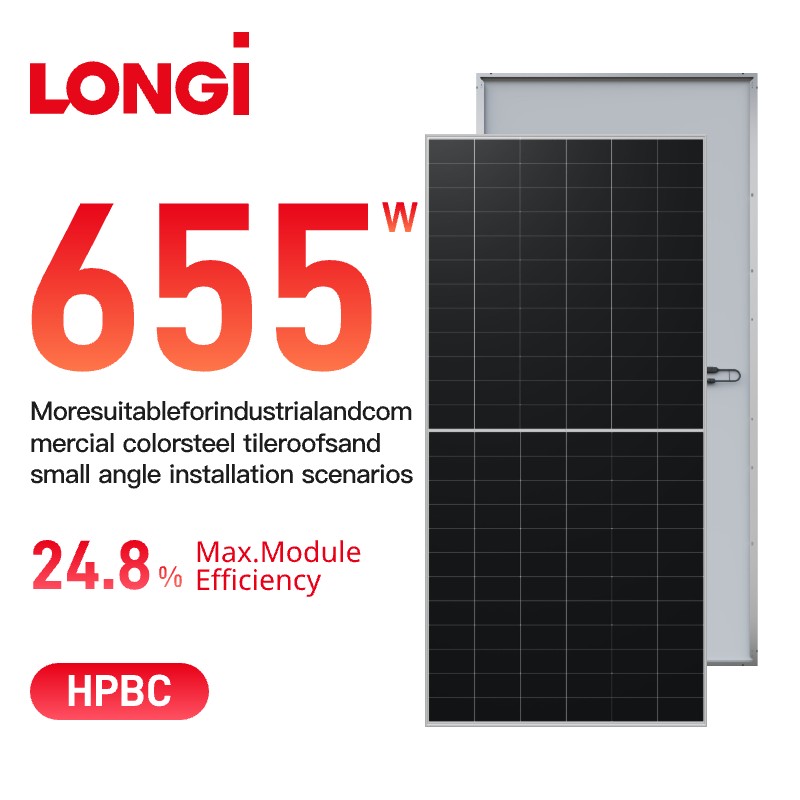 LONGi Himo X10 Monofacial 640-670w LR7-72HVHF solcellepanel