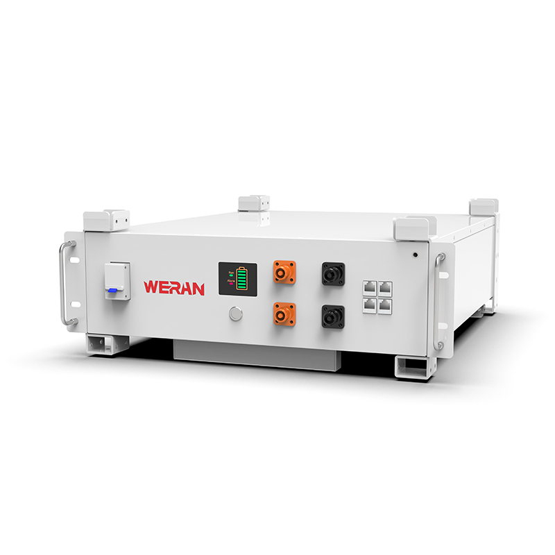 WERAN WRL-48100RW 51,2V 100Ah LiFePO4 stativbatteri (5,12kWh) – 8000 sykluser, CAN/RS485, stablebart hjem ESS