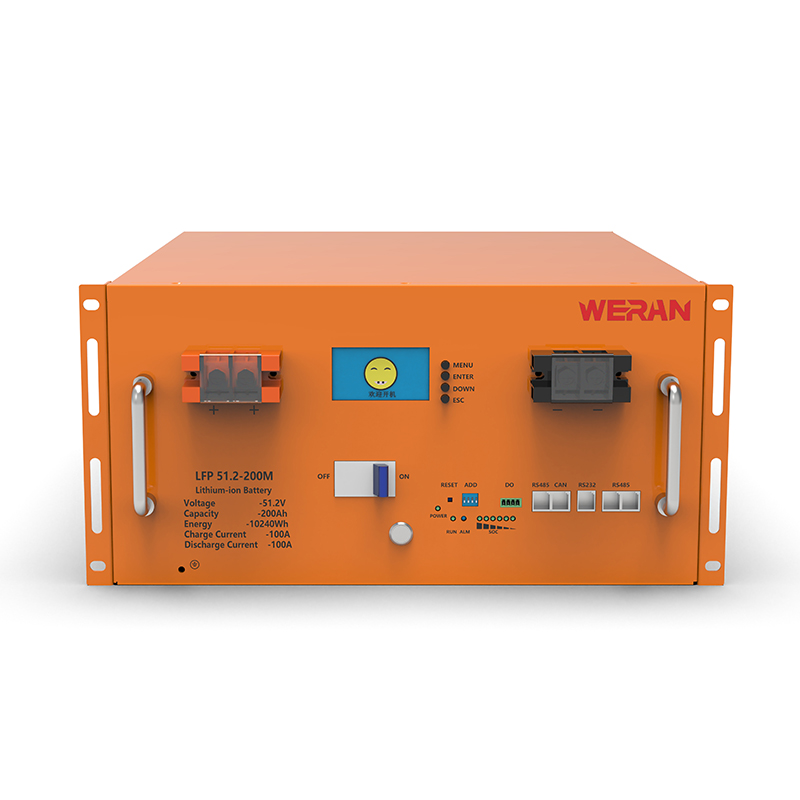 WERAN WRL-48200RO 51,2V 200Ah LiFePO4-stativbatteri (10,24kWh) – 8000 sykluser, høystrøm, modulær solenergilagring