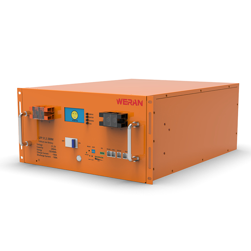 WERAN WRL-48200RO 51,2V 200Ah LiFePO4-stativbatteri (10,24kWh) – 8000 sykluser, høystrøm, modulær solenergilagring
