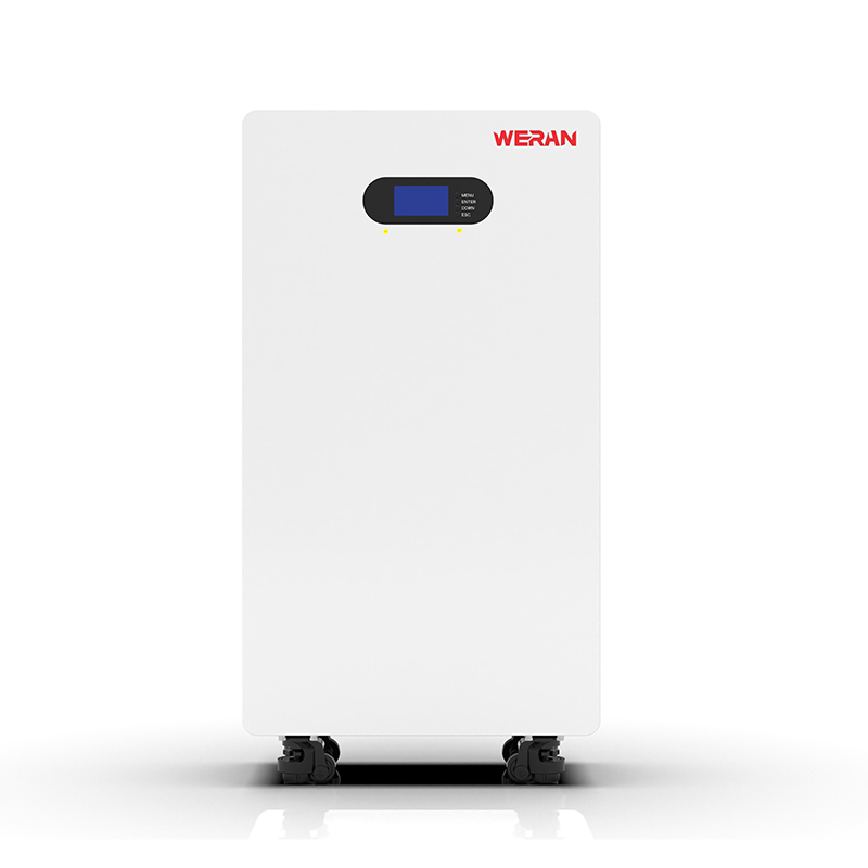 WERAN WRL-48200UW 51,2V 200Ah LiFePO4-batteri (10,24kWh) – IP65 hjul-/veggfeste, stablebar 48V solcellelagring
