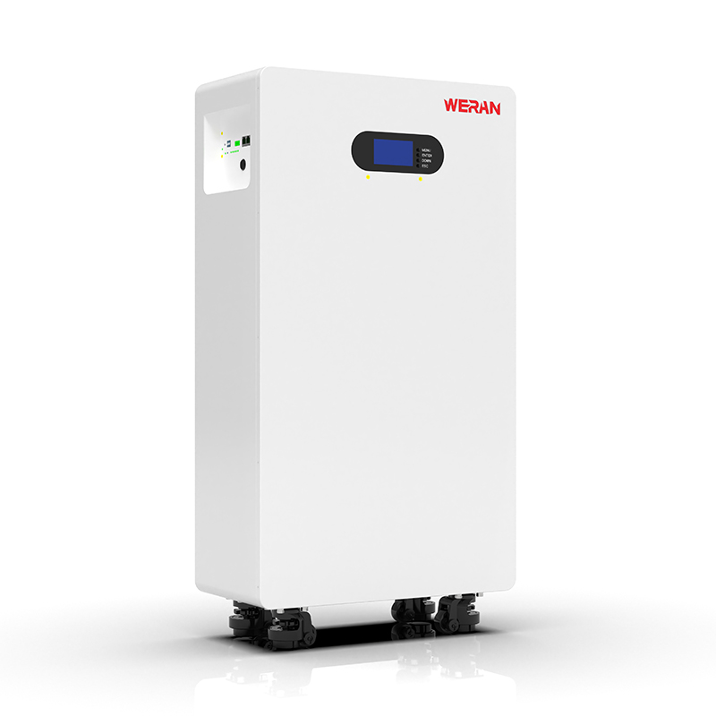 WERAN WRL-48200UW 51,2V 200Ah LiFePO4-batteri (10,24kWh) – IP65 hjul-/veggfeste, stablebar 48V solcellelagring